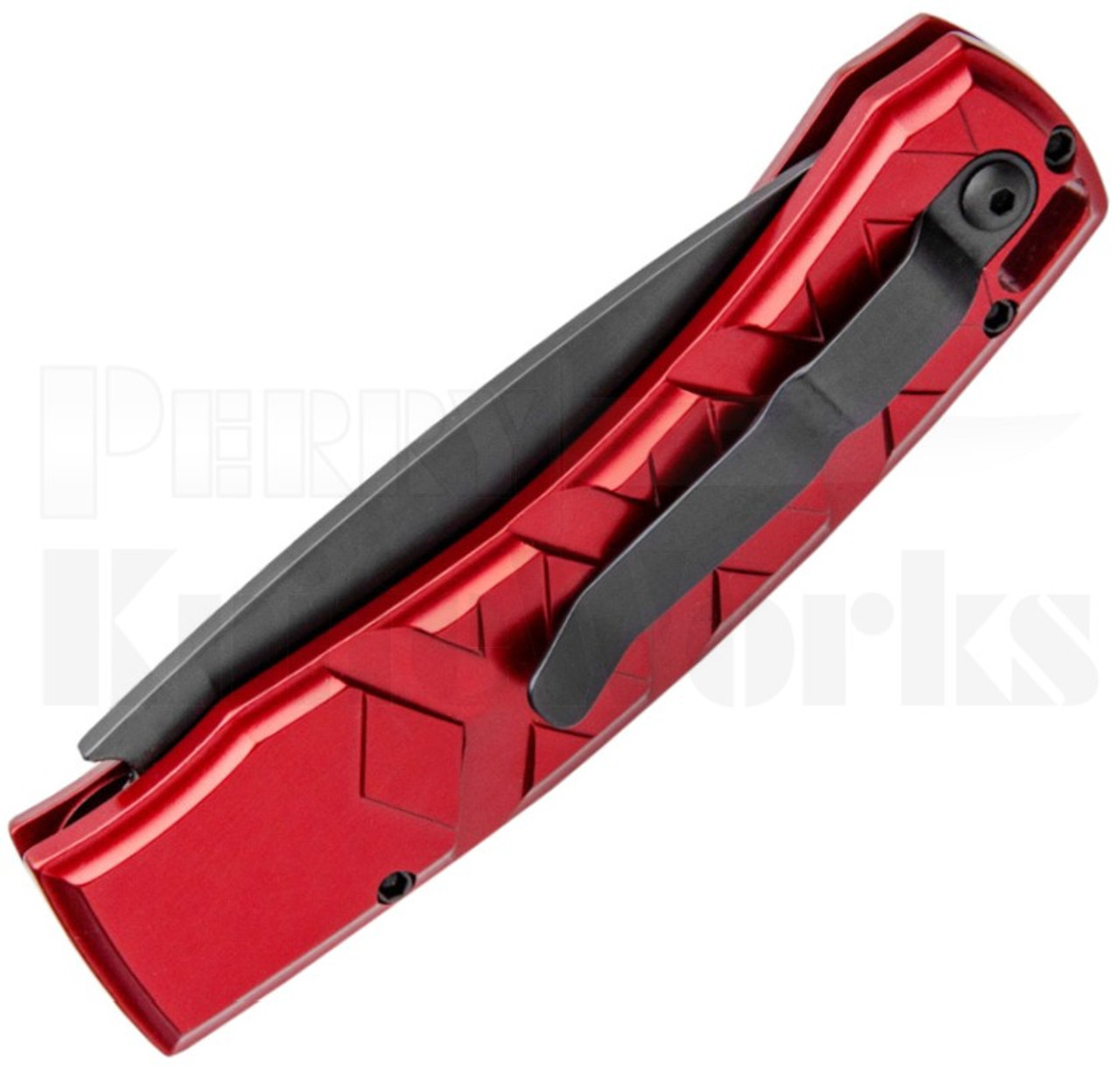 Piranha X Automatic Knife Red P-14 Tactical Black