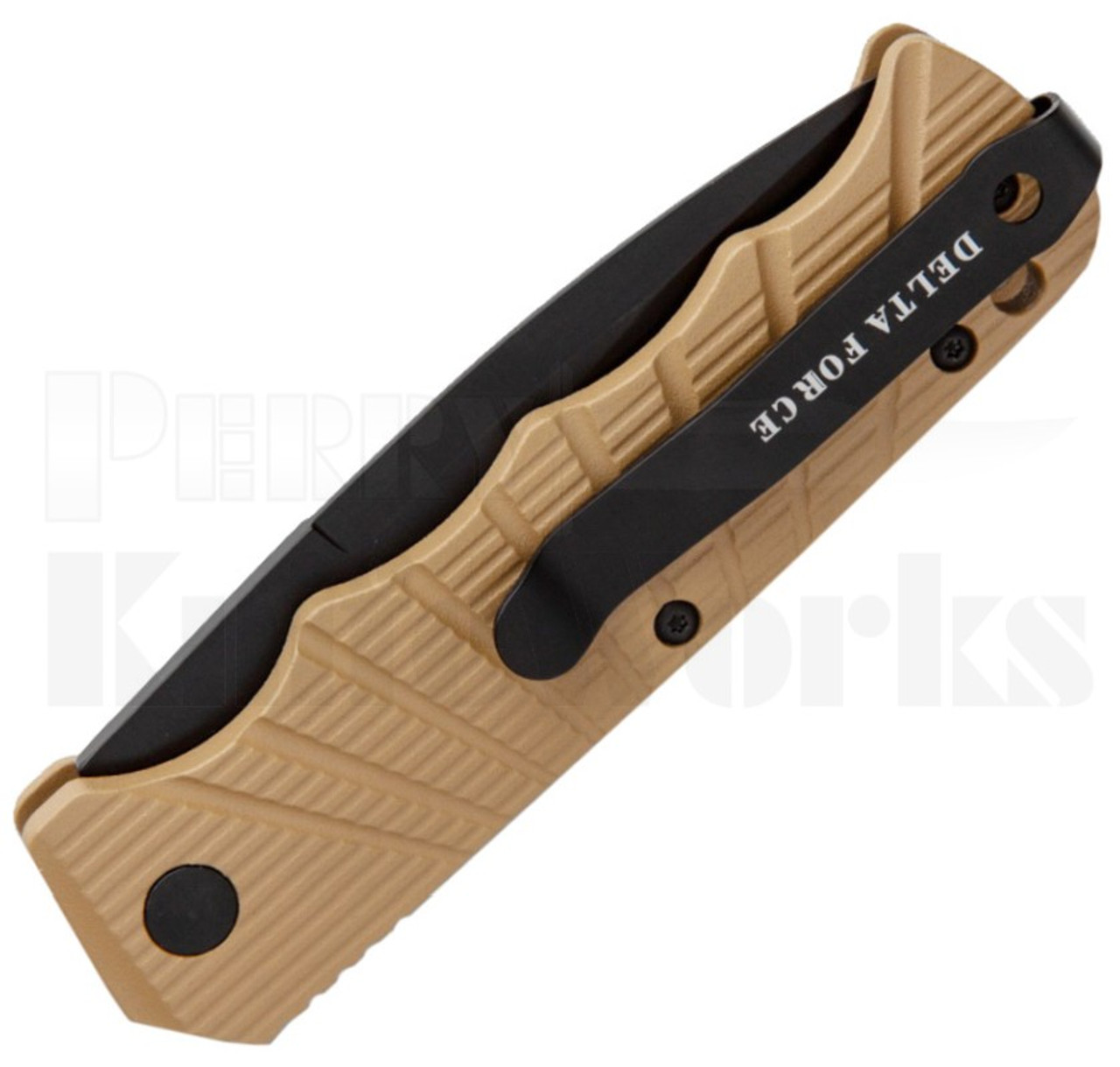 Delta Force Automatic Knife Coyote Aluminum l Black 440