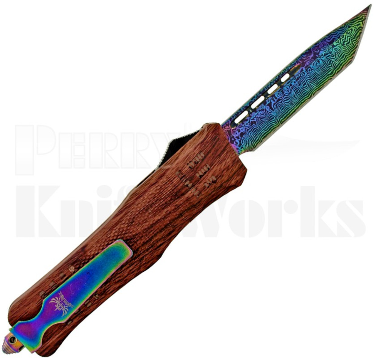 Delta Force Wood D/A OTF Knife Tanto l 3.6" Spectrum Blade