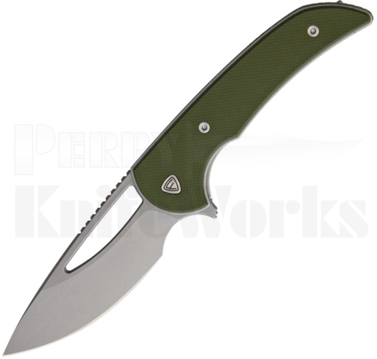 Ferrum Forge Knife Works Mini Archbishop Knife Green l For Sale