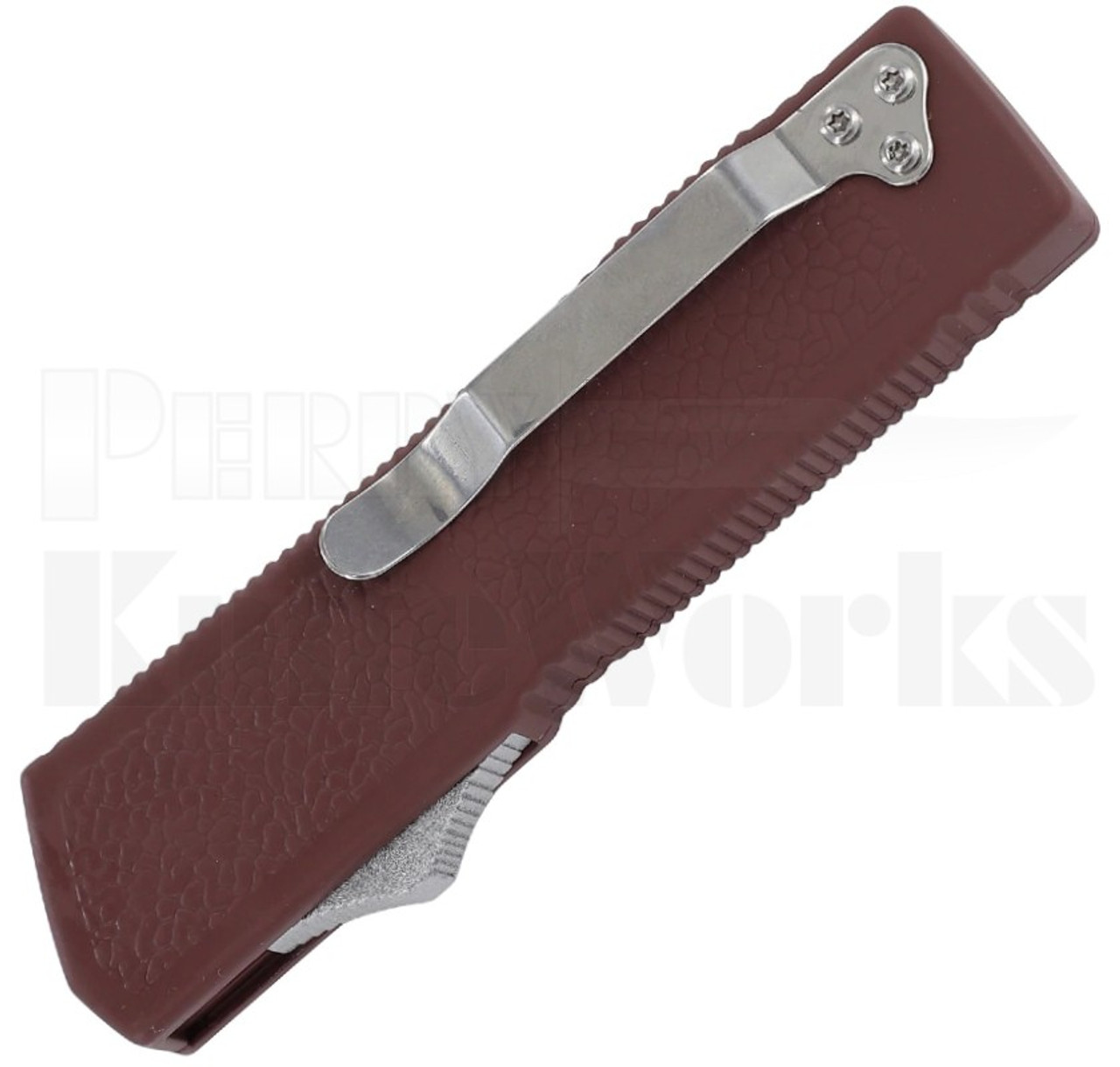 Lightning HD Brown OTF Automatic Knife l Satin Tanto Blade