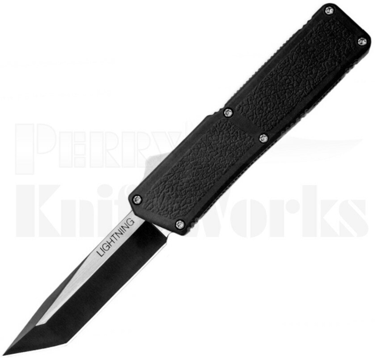 Lightning HD Black OTF Automatic Knife l Tanto Two-Tone l For Sale