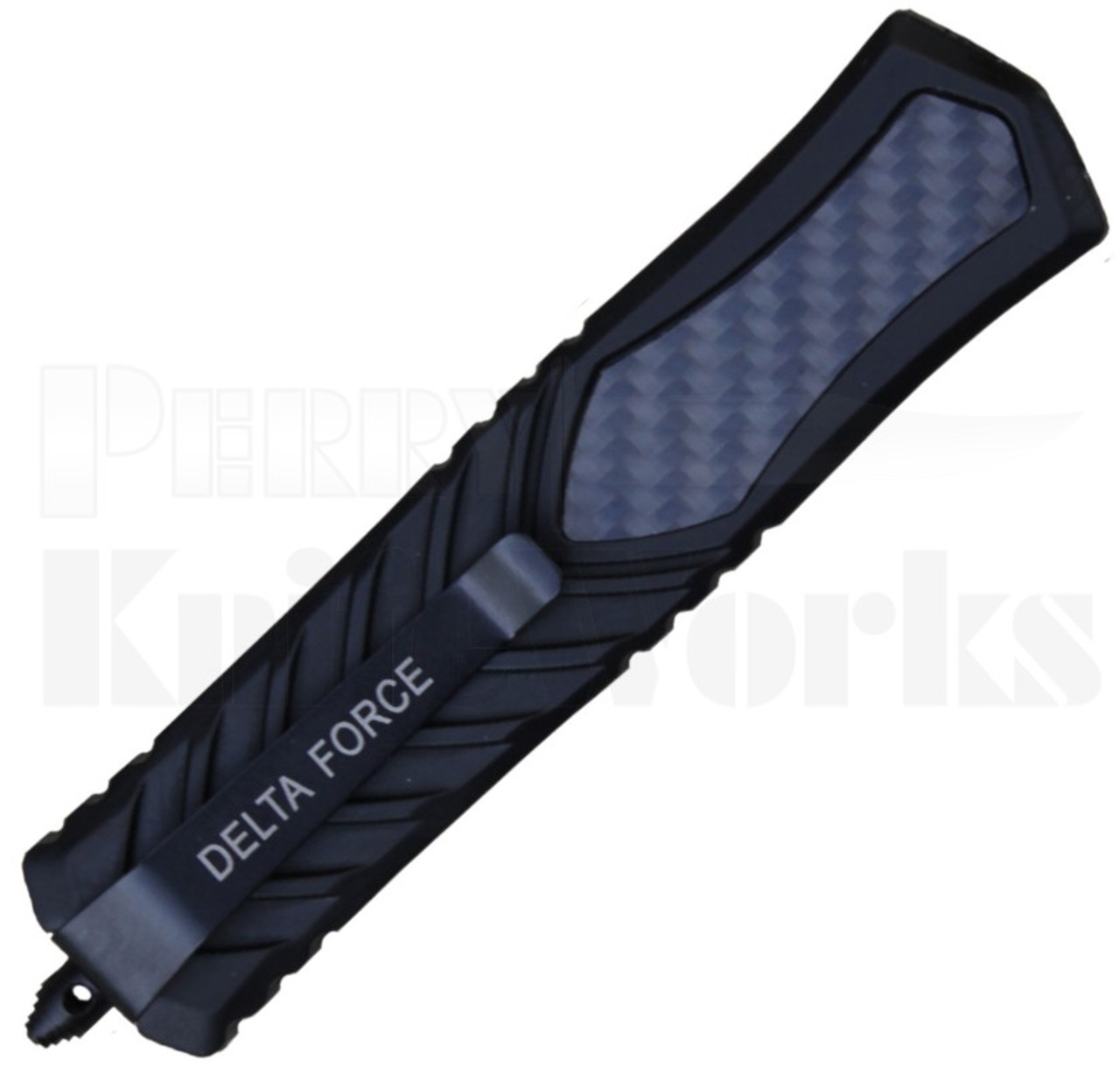 Delta Force Automatic OTF Knife Drop Point Blade l Carbon Fiber