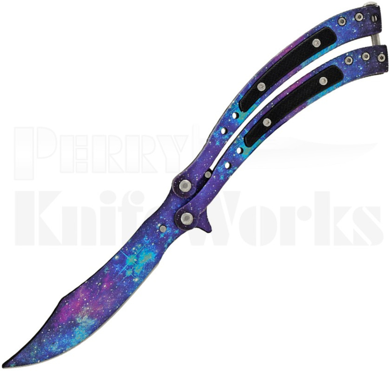 Striker Balisong Butterfly Knife Blue Stardust l For Sale