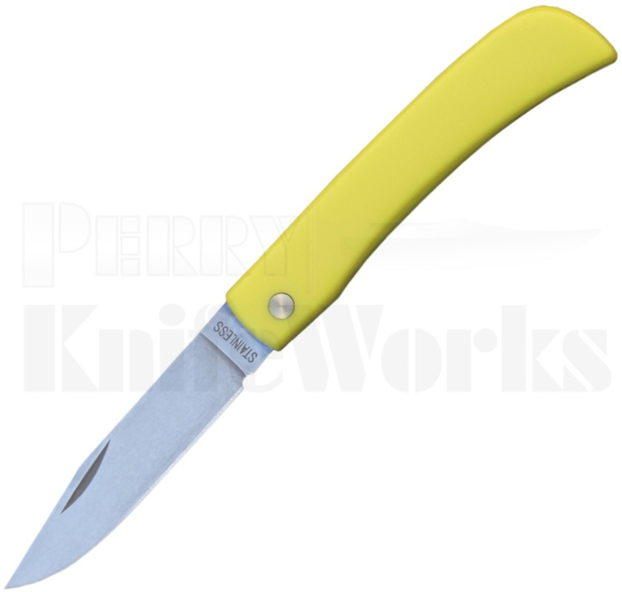 Due Cigni Slip Joint Knife Yellow ABS 01FX223 l For Sale