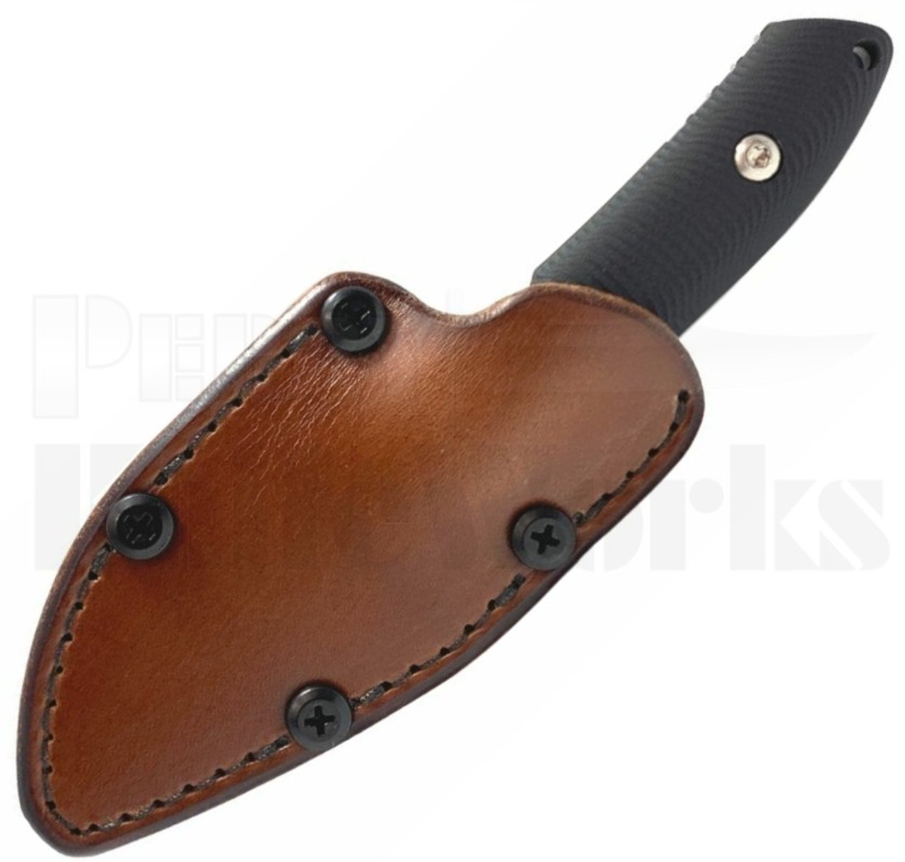 Pro-Tech SBR Fixed Blade Knife Black G-10 l Leather Sheath