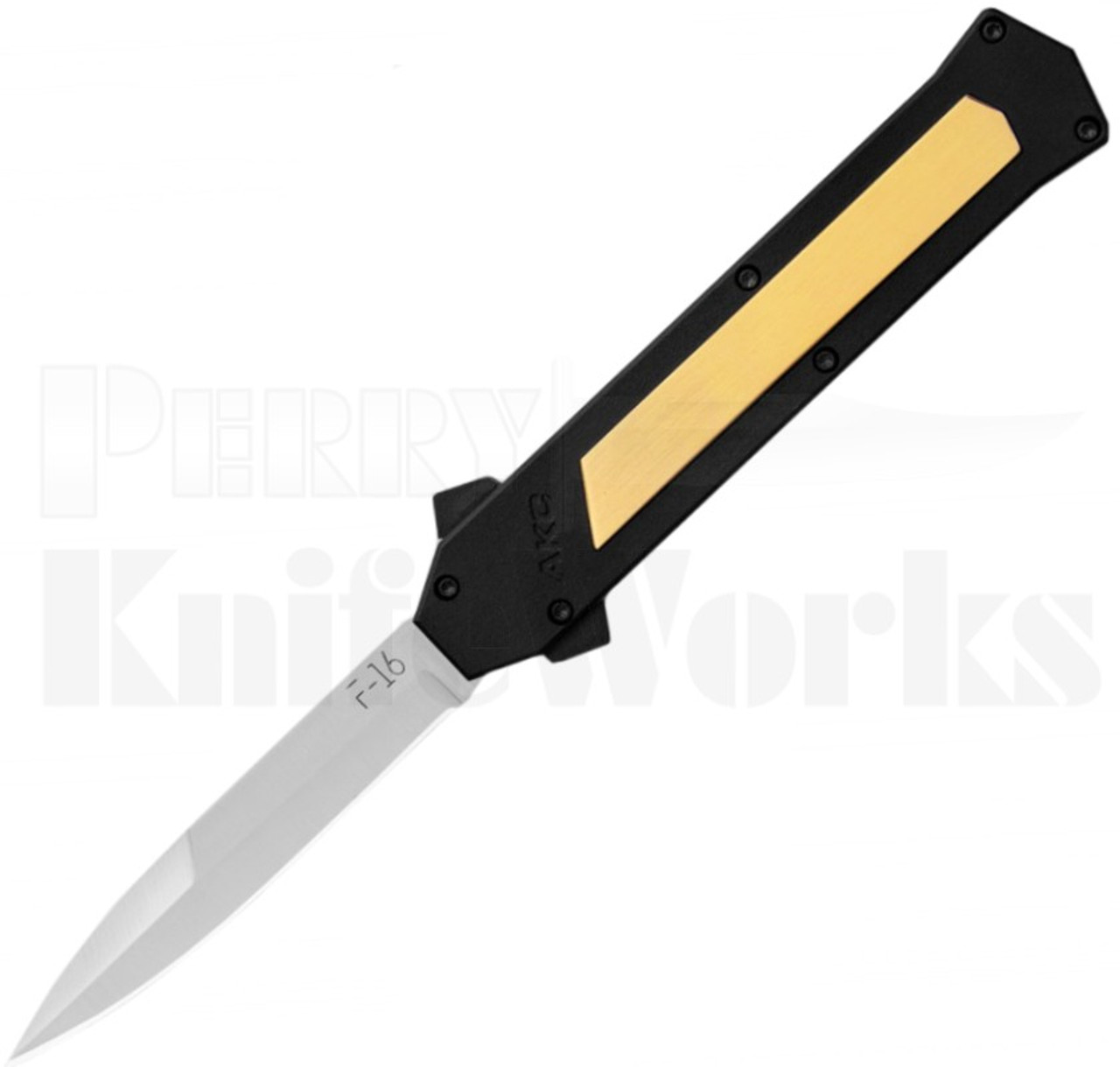 AKC F-16 Bayonet OTF Automatic Knife Brass l For Sale