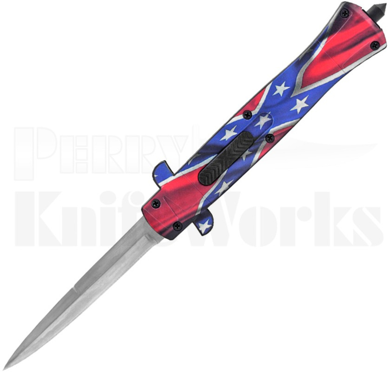 Delta Force Confederate Flag Stiletto OTF Automatic Knife l For Sale