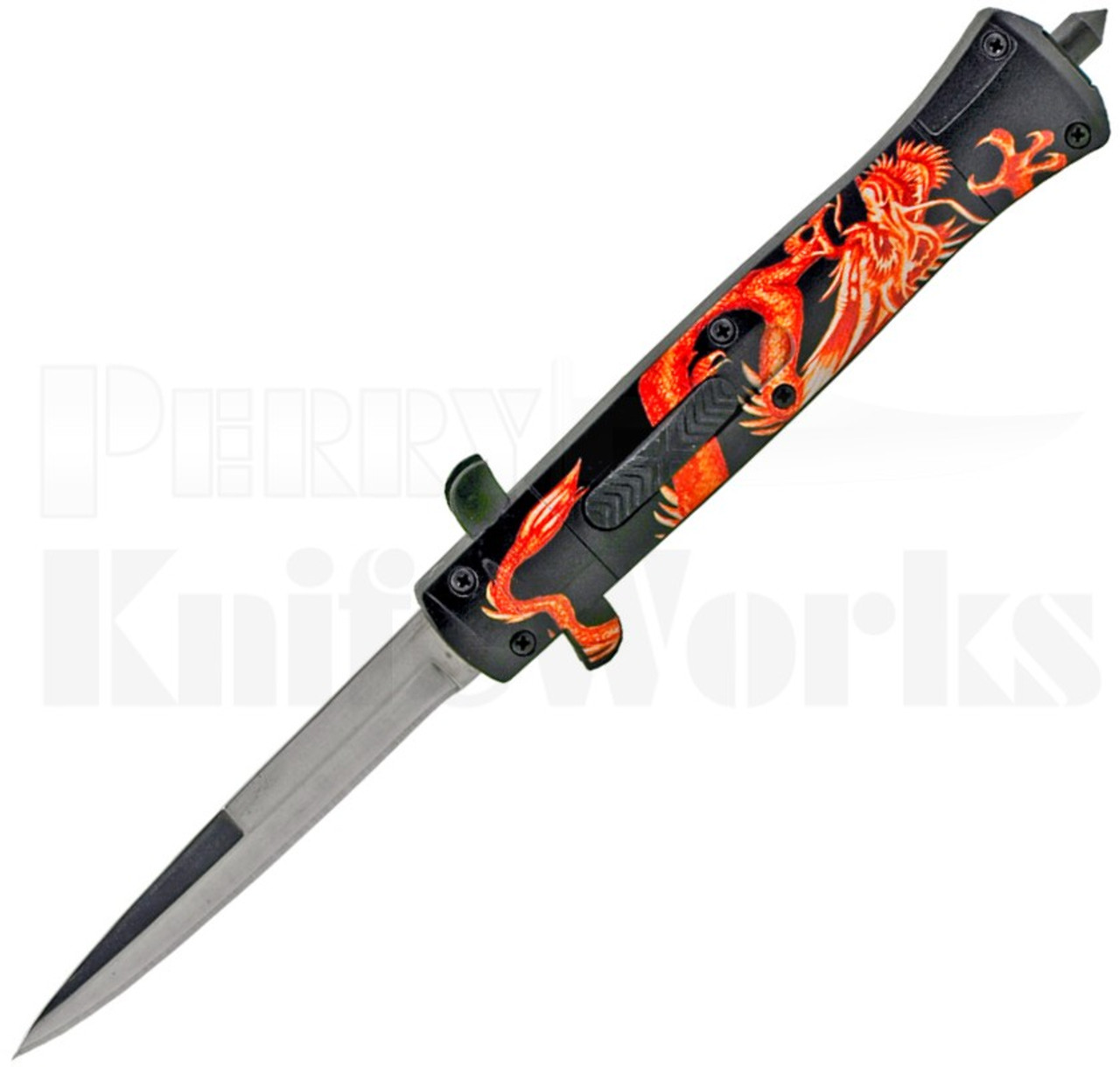 Delta Force Red Dragon Stiletto OTF Automatic Knife l For Sale