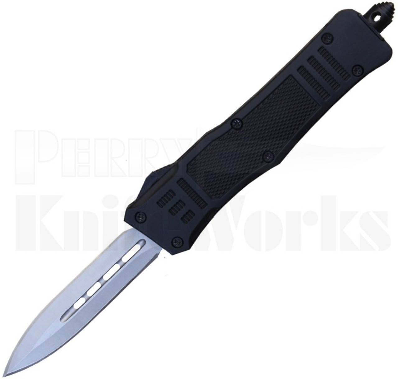 Delta Force Mini Automatic Knife Black Satin Dagger Blade l For Sale
