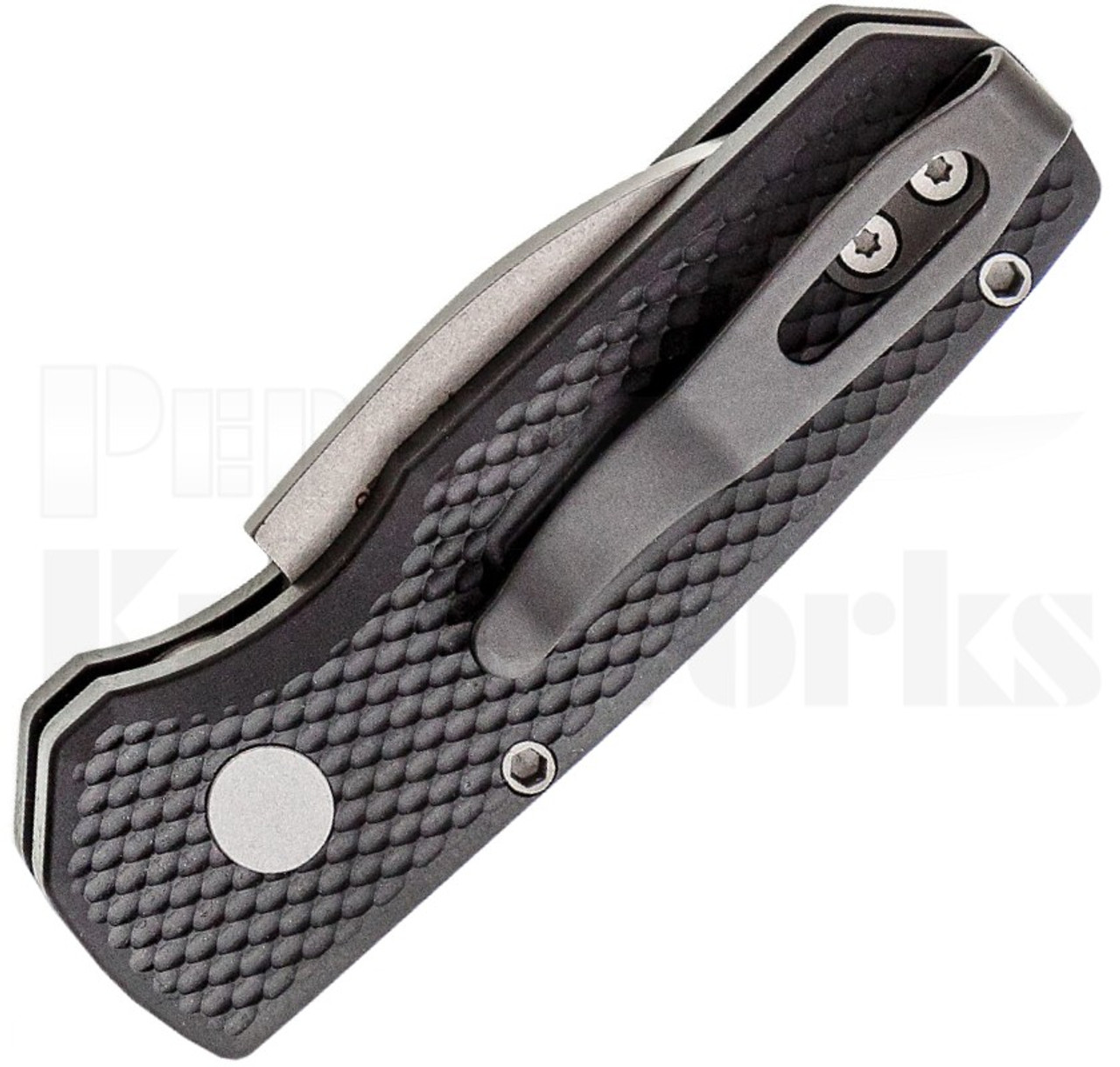 Pro-Tech Runt 5 Automatic Knife Black Textured l Stonewash Wharncliffe 