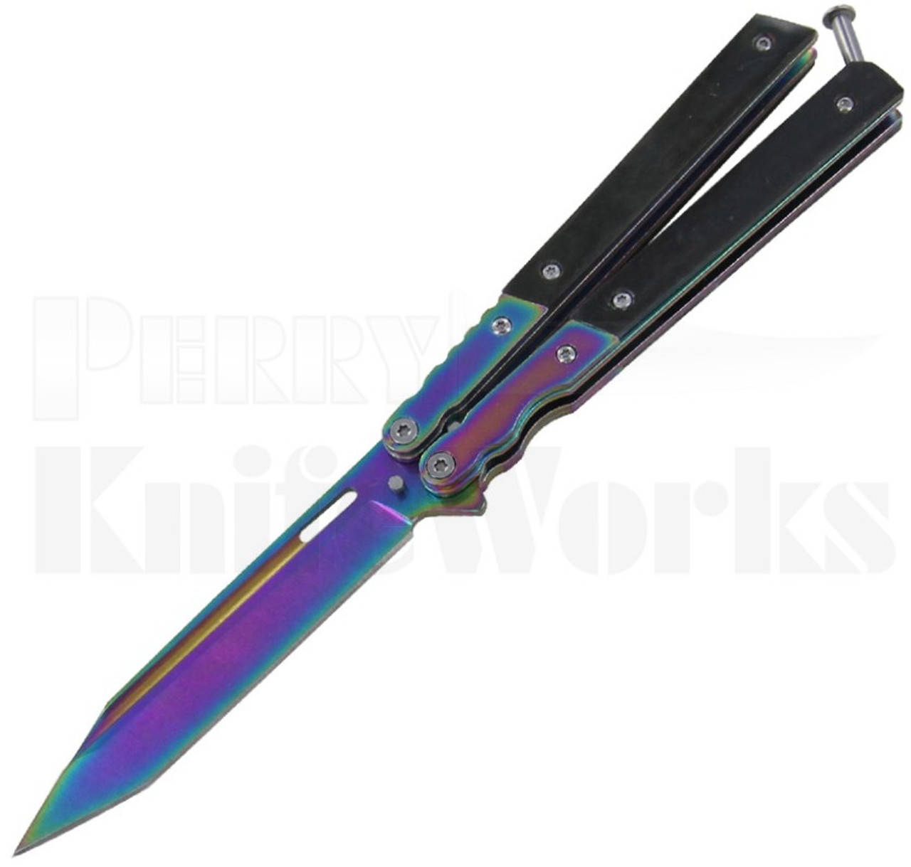 Striker Balisong Butterfly Knife Black ABS l Spectrum Blade l For Sale