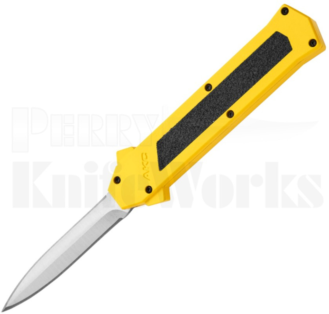 AKC F-16 D/A Satin Dagger OTF Automatic Knife Yellow l For Sale