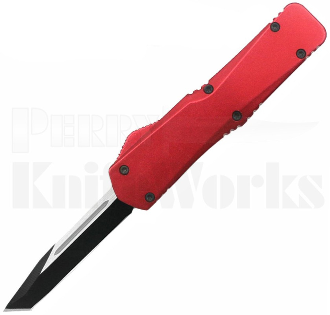 Firecracker Mini OTF Automatic Knife Red l Two-Tone Tanto l For Sale