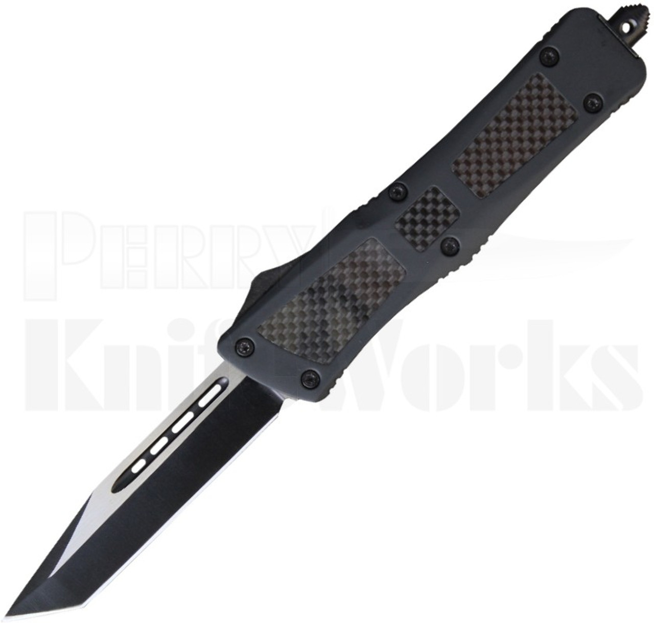 Delta Force OTF Tanto Automatic Knife Carbon Fiber l Two-Tone Blade l For Sale