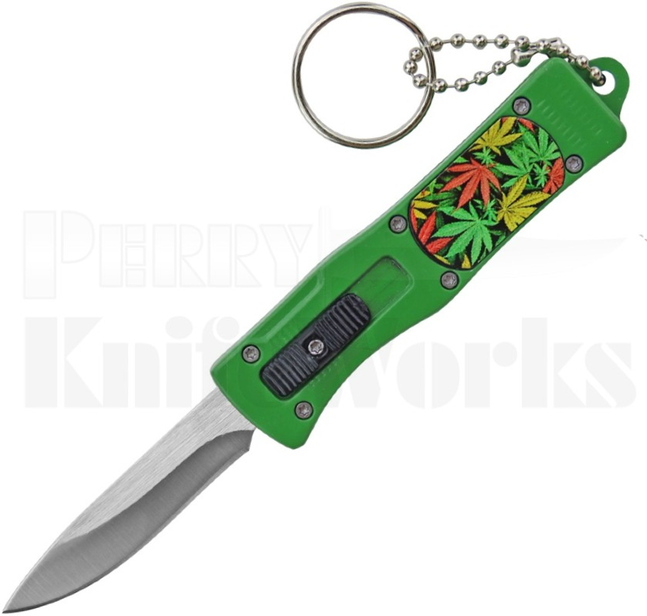 Delta Force Mini OTF Automatic Knife Green Hemp l 1.95" Satin Blade l For Sale