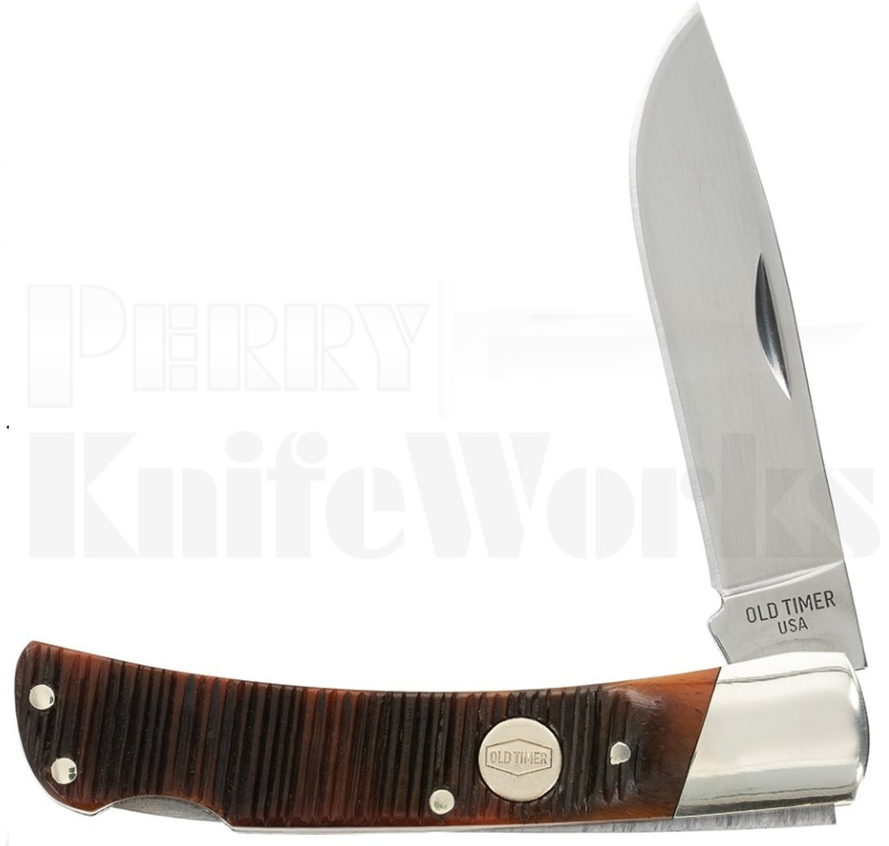 Schrade Old Timer Generational USA Bruin Knife Bone 5OTG l For Sale