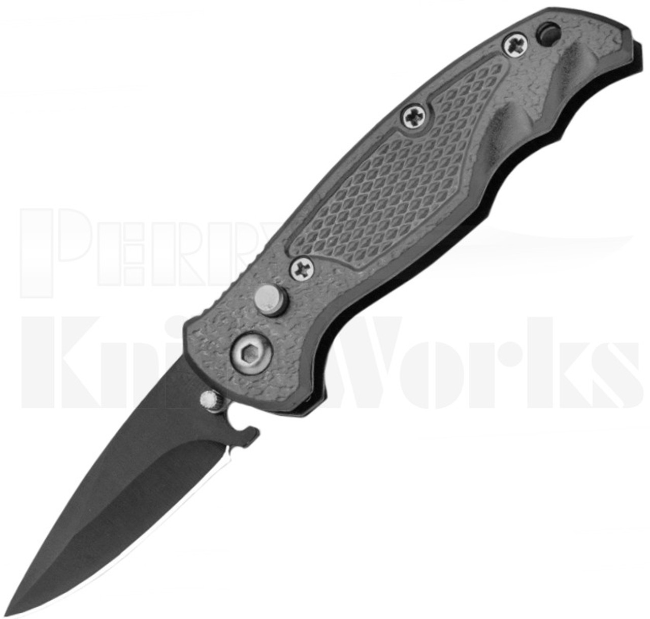 Drago Mini Gray Automatic Knife l 2.0" Black l For Sale