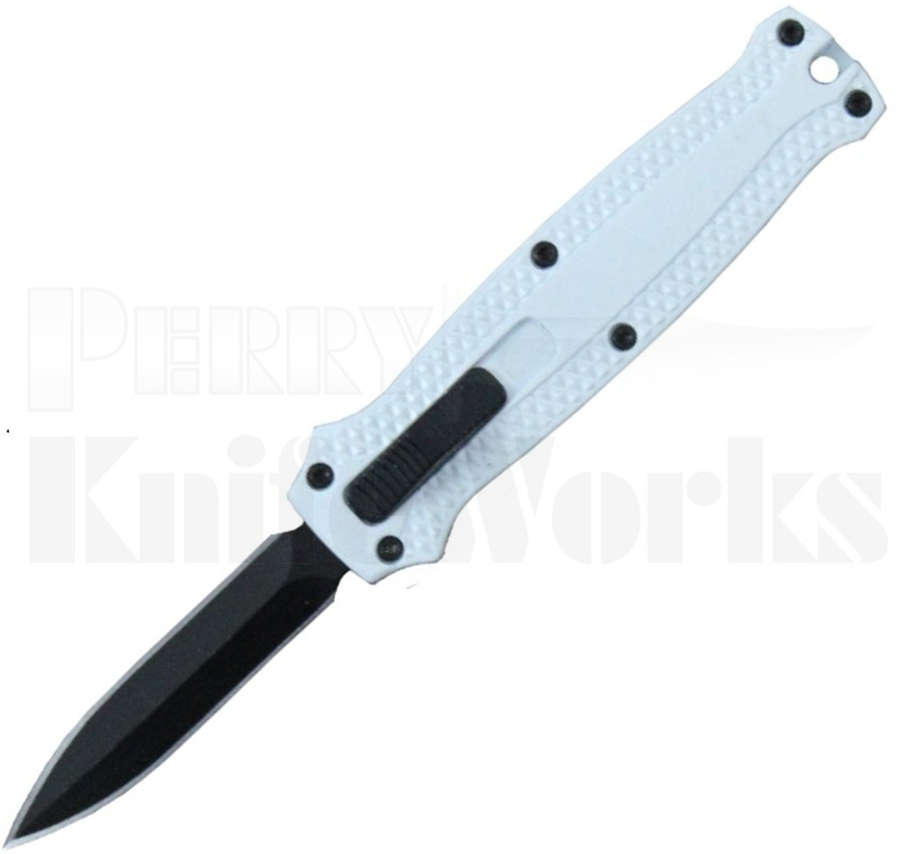 Coffin Blaster ll Mini OTF Automatic Knife White l Black Dagger l For Sale