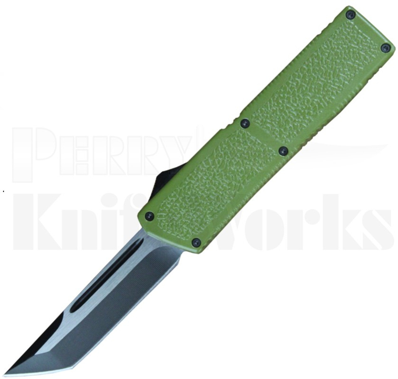 Lightning Elite Green D/A OTF Automatic Knife l 2-Tone Tanto l For Sale