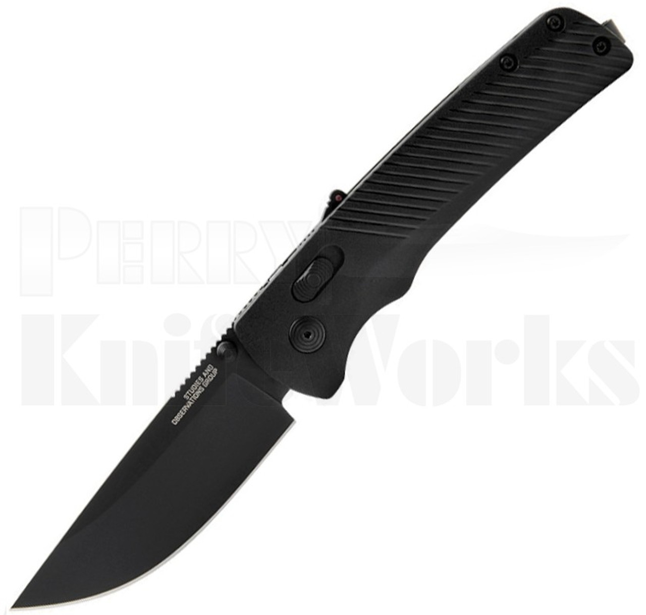 SOG Flash AT-XR Lock Knife Blackout GRN l 3.45" Black Blade l For Sale