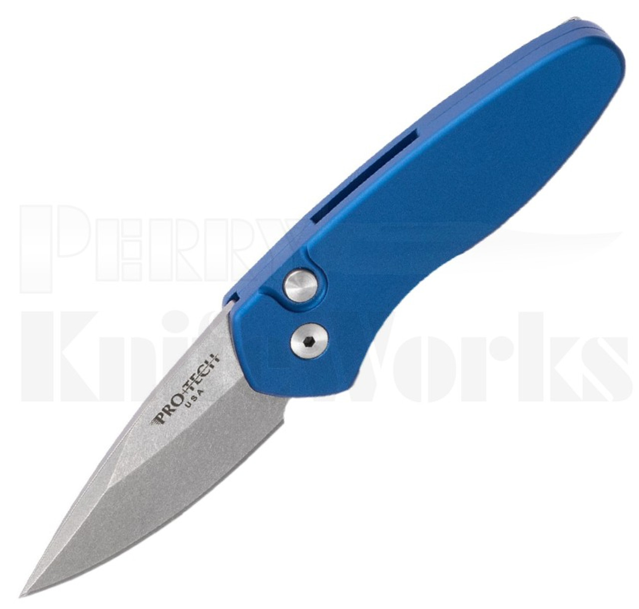 Pro-Tech Sprint Automatic Knife Blue l 1.95" Stonewash l For Sale