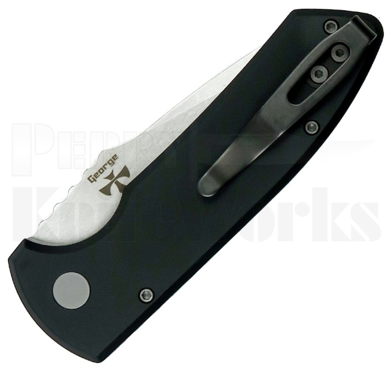 Pro-Tech SBR Automatic Knife Knurled Black l 2.6" Stonewash