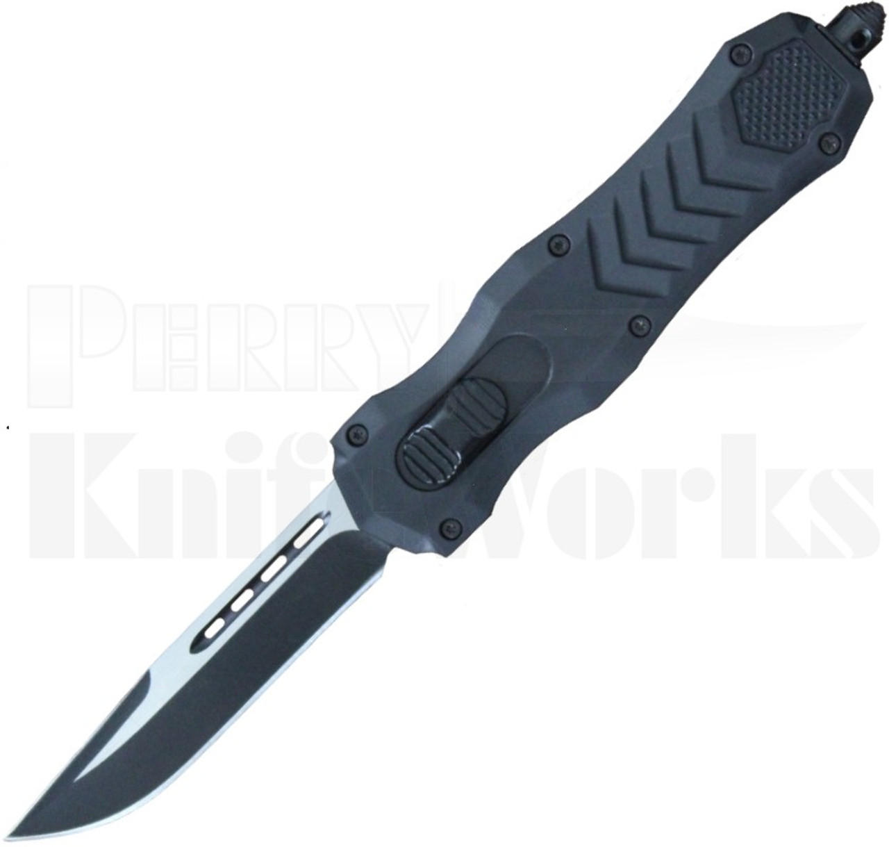 Delta Force HD OTF Automatic Knife Black l 2-Tone Blade l For Sale