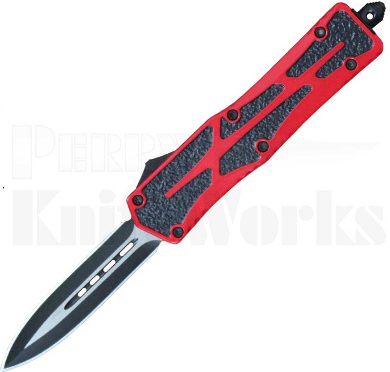 Delta Force Marauder OTF Dagger Automatic Knife Red l For Sale