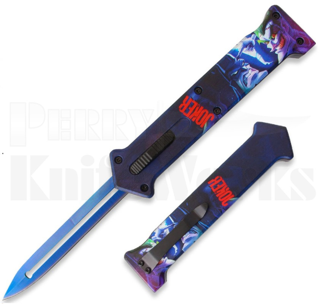 Joker D/A OTF Automatic Knife Purple l 3.75" Blue Blade