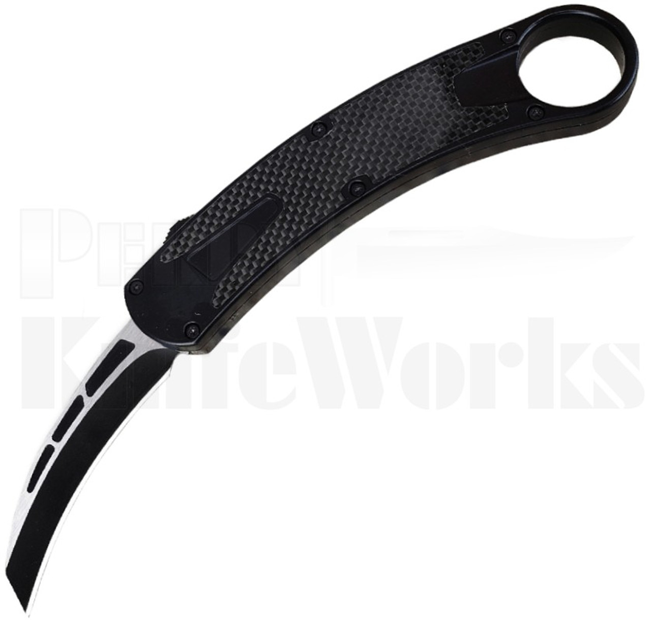 Delta Force Automatic Karambit Knife Carbon Fiber/Black l For Sale