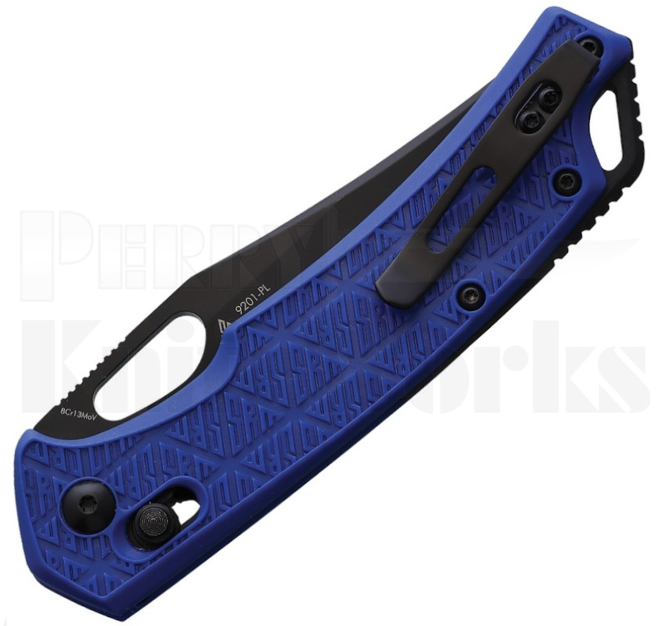 SRM Knives 9201-PL Ambi-Lock Knife Blue l Black Blade