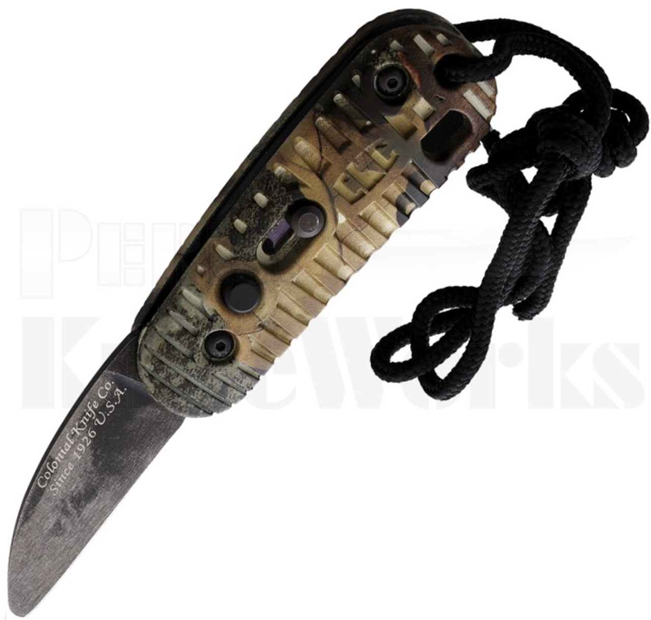 Colonial CKC 215 Automatic Knife Camo l Black Oxide Blade l For Sale