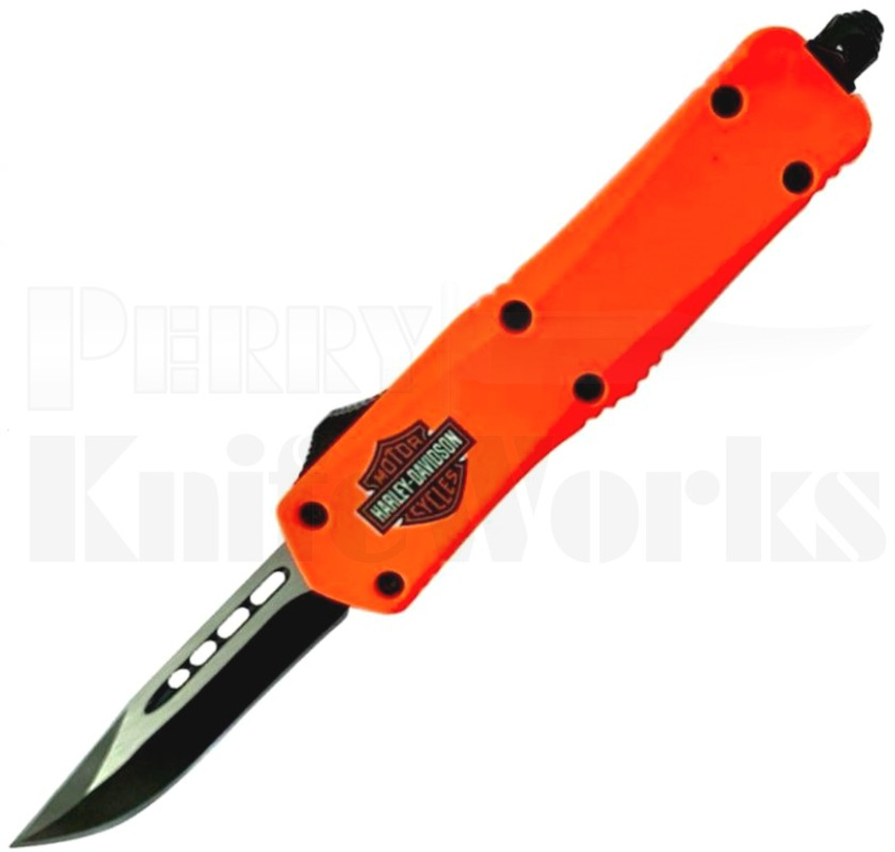 Harley Davidson Orange Mini Automatic Knife l For Sale