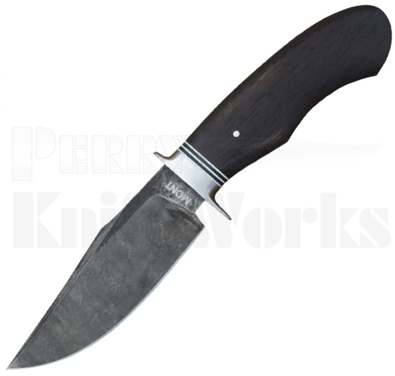 Tony Mont Custom Fixed Blade Knife Wenge Wood l For Sale