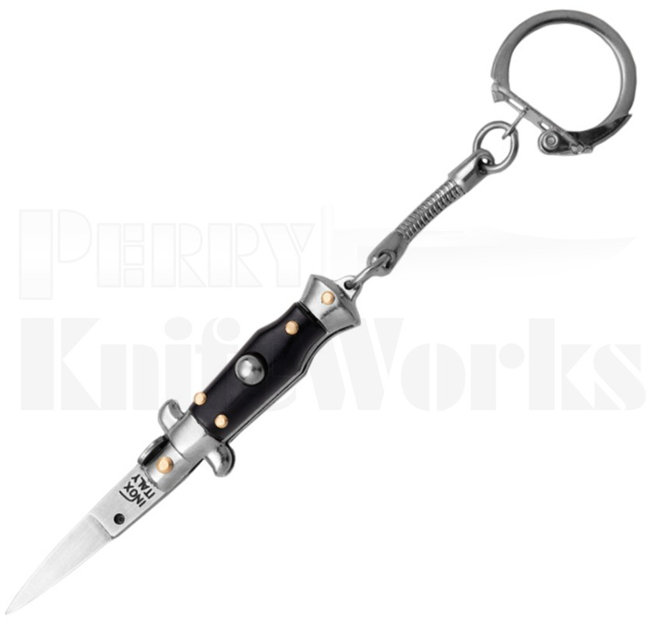 SKM 2.75" Italian Stiletto Keychain Automatic Knife Black