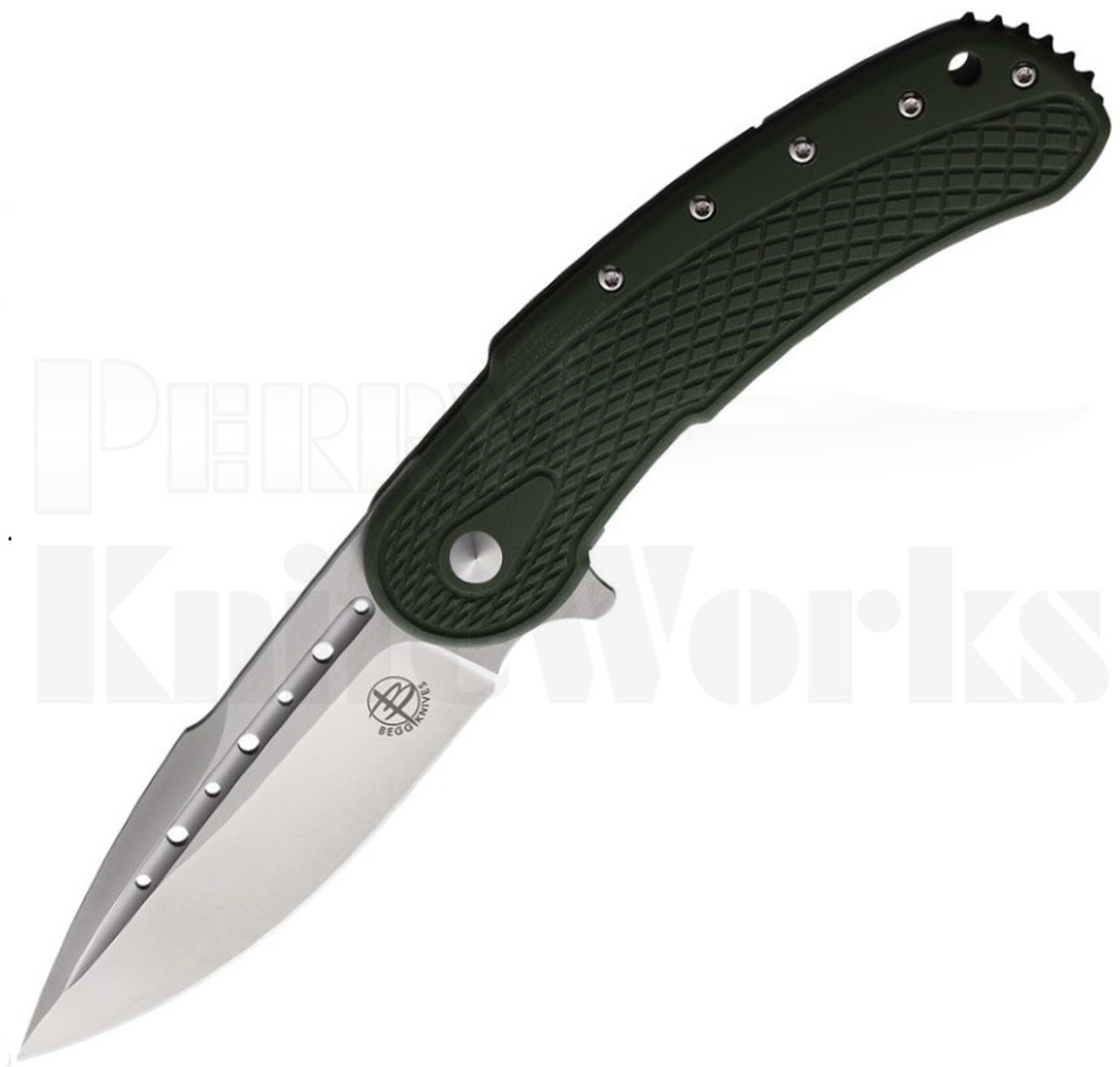 Begg Knives Steelcraft Series Bodega Knife Green G-10 l For Sale