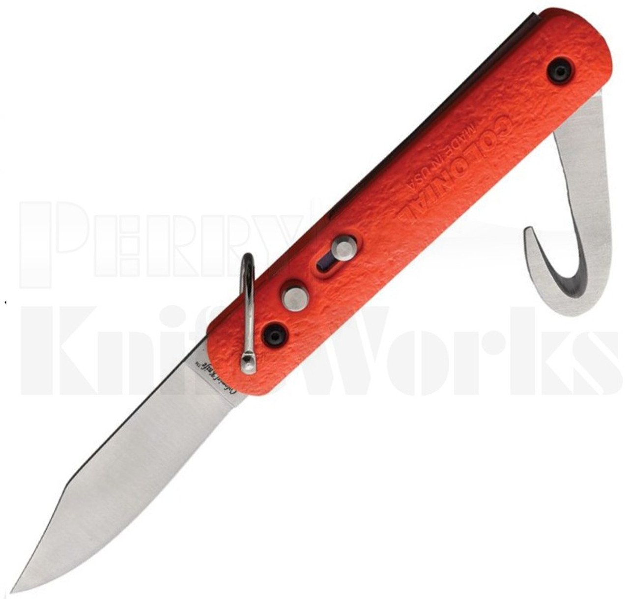 Colonial Paratrooper Automatic Knife Orange M-724 l For Sale