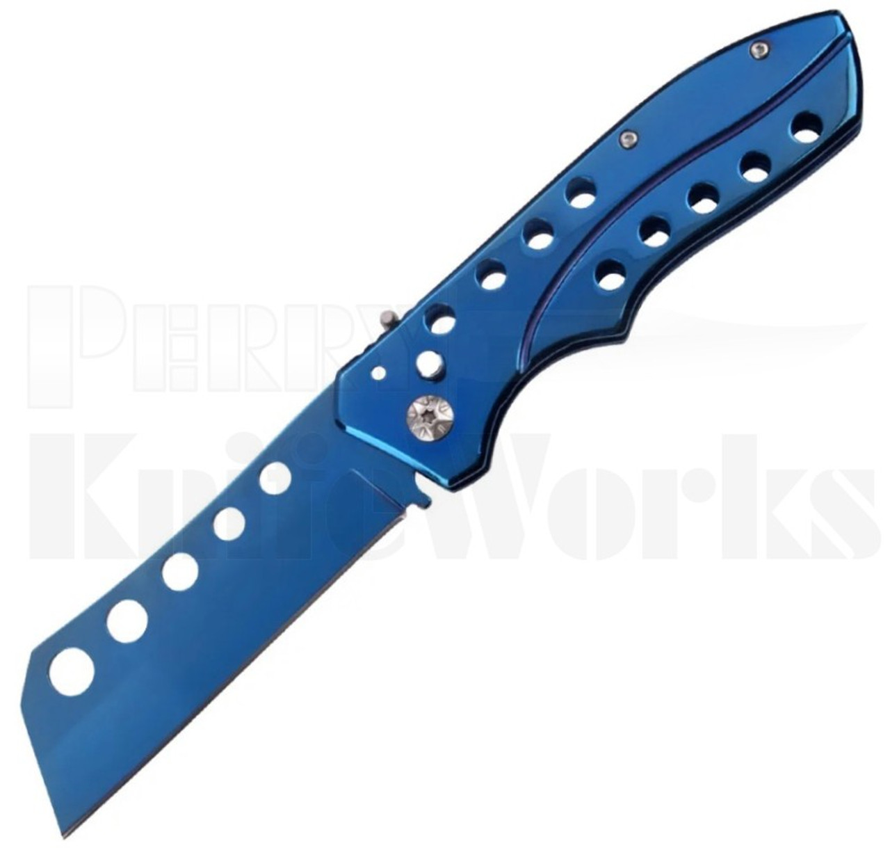 Delta Force Blue Heavy Duty Cleaver Automatic Knife l For Sale