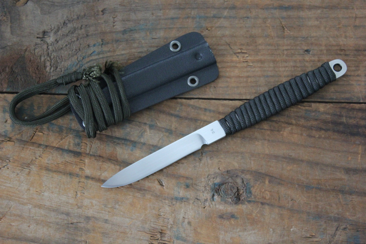 Jim Turecek Custom Fixed Blade Neck Knife Black