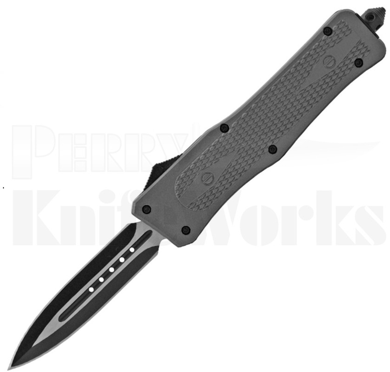 Delta Force Gray OTF Automatic Knife l Two-Tone Dagger l For Sale