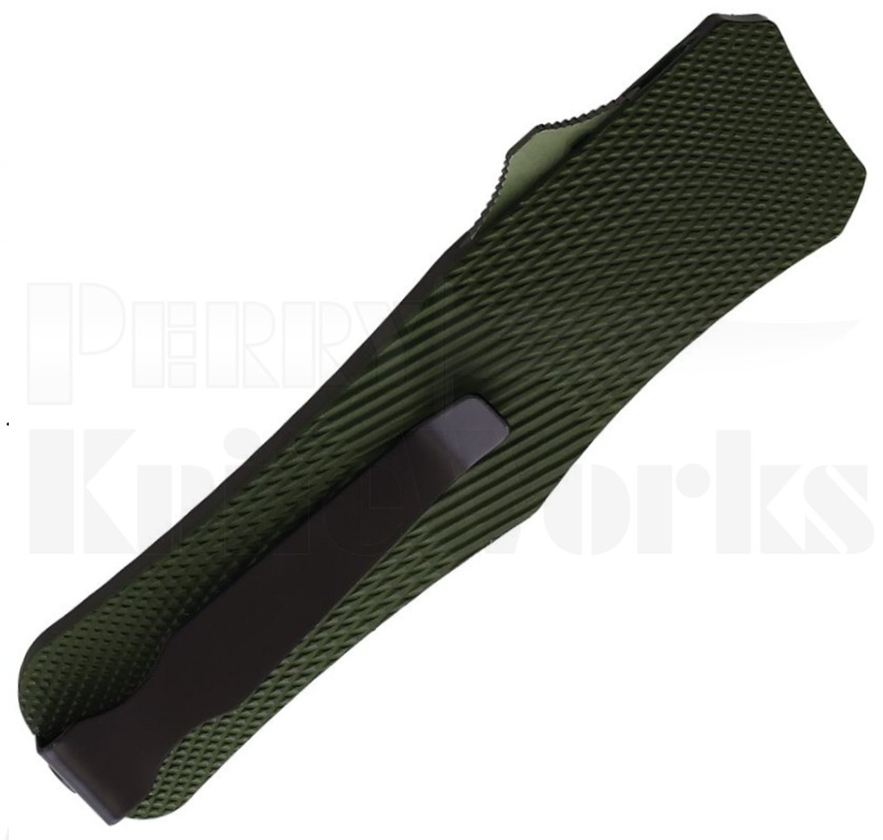 Mantis OTF Automatic Knife Green Aluminum l Satin Drop Point