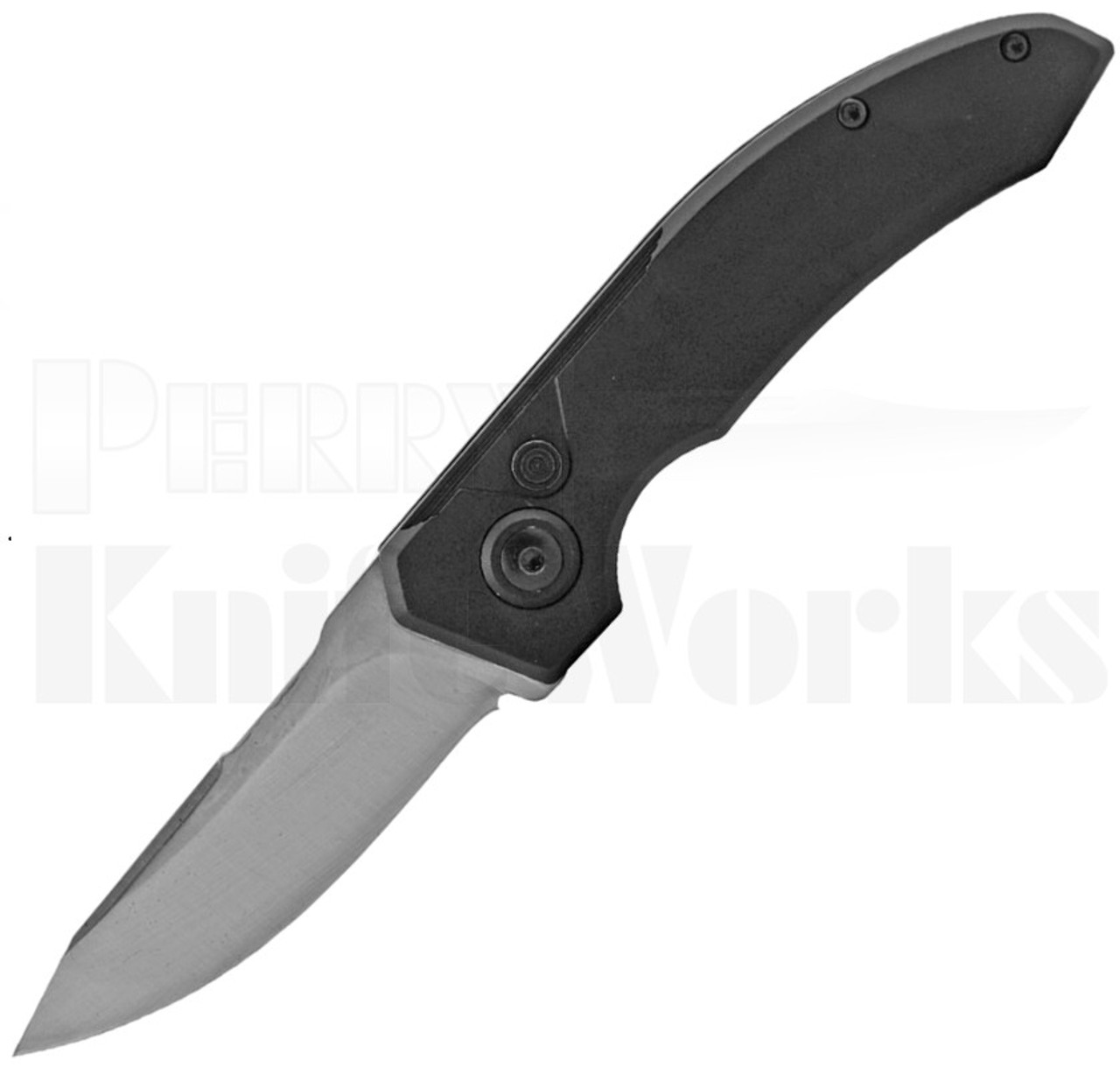 Delta Force Automatic Knife Black Aluminum l Satin Blade l For Sale