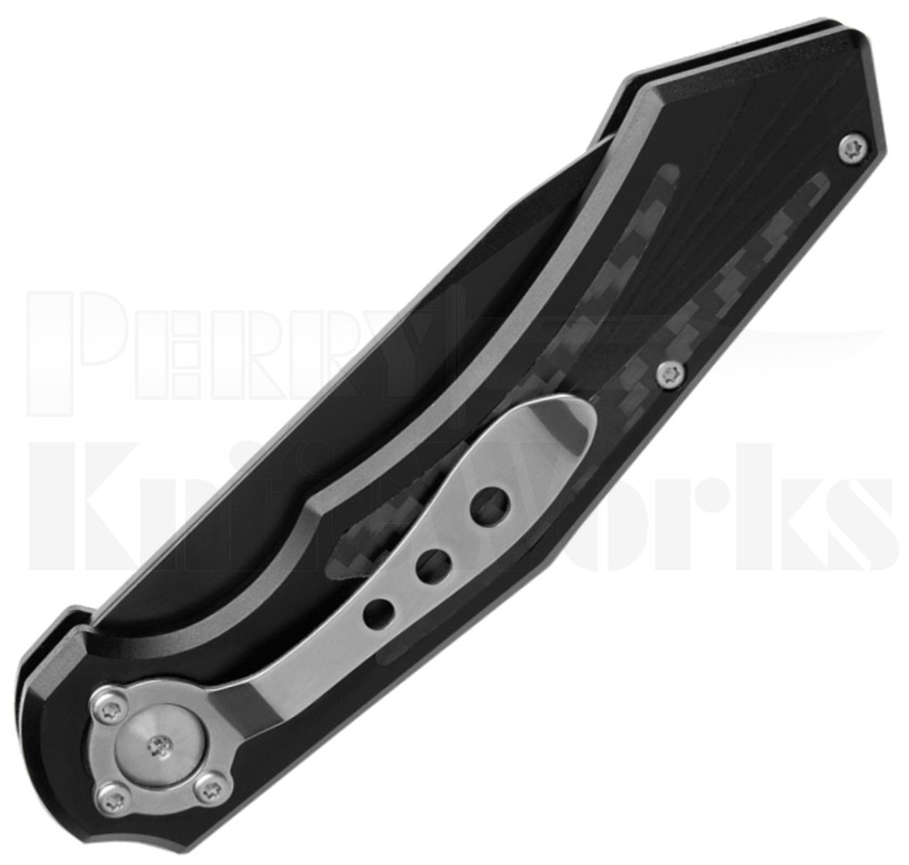 Diablo Automatic Knife Black Aluminum l Black 440 Blade