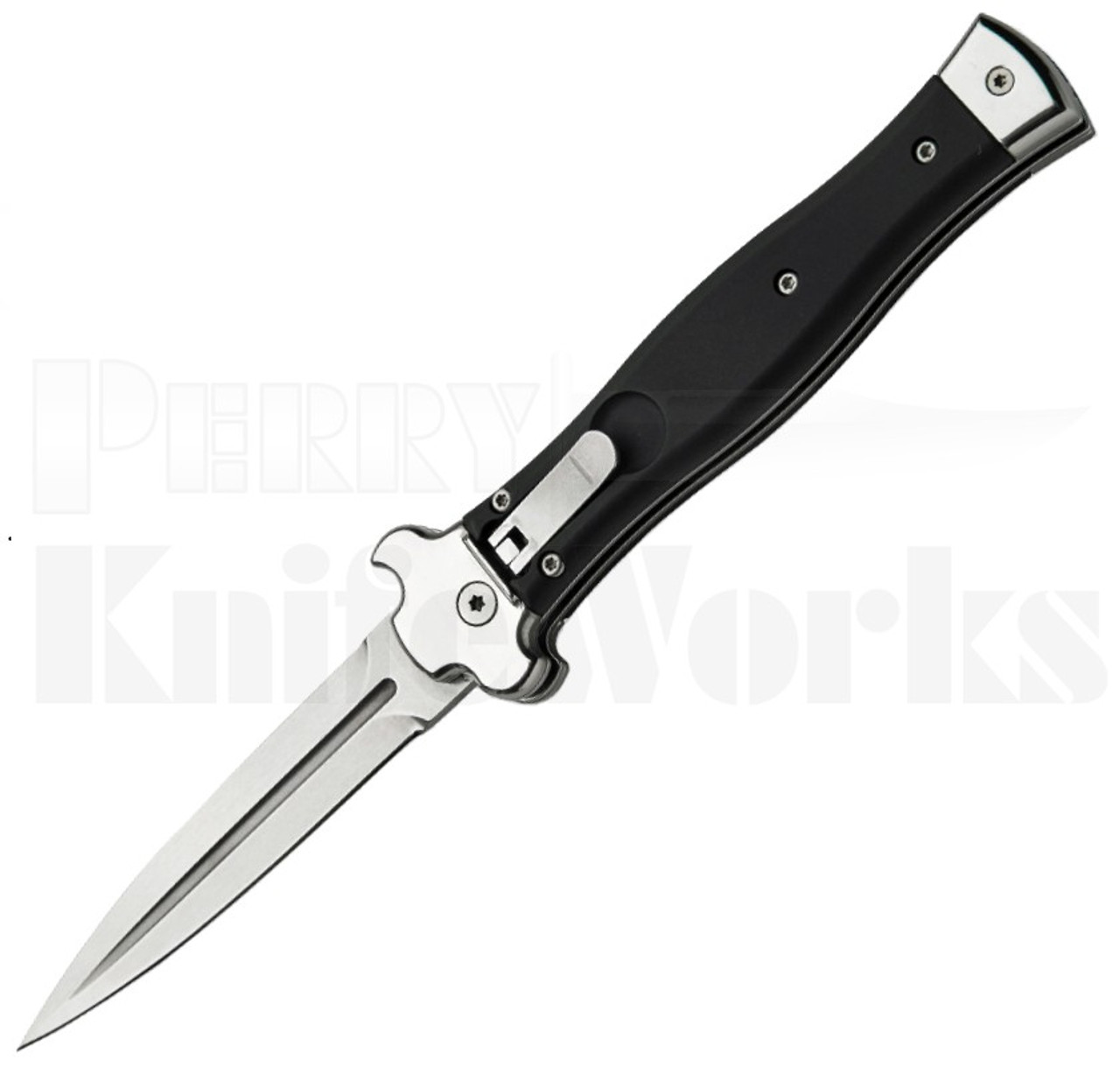 AGA Campolin Zero Dagger Leverlock Automatic Knife Black l For Sale