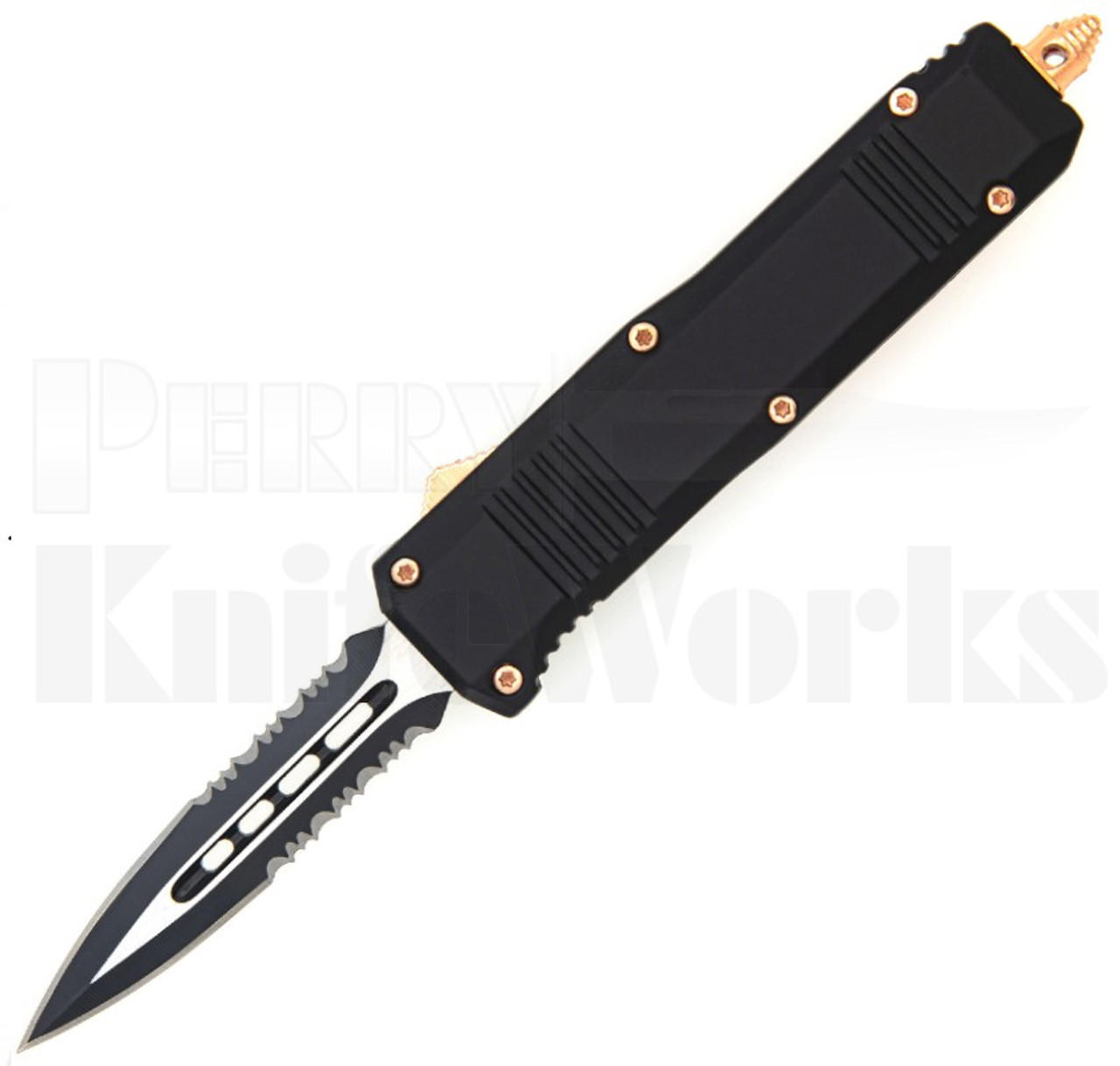 Delta Force BA Black OTF Automatic Knife l Two-Tone Serrated l For Sale
