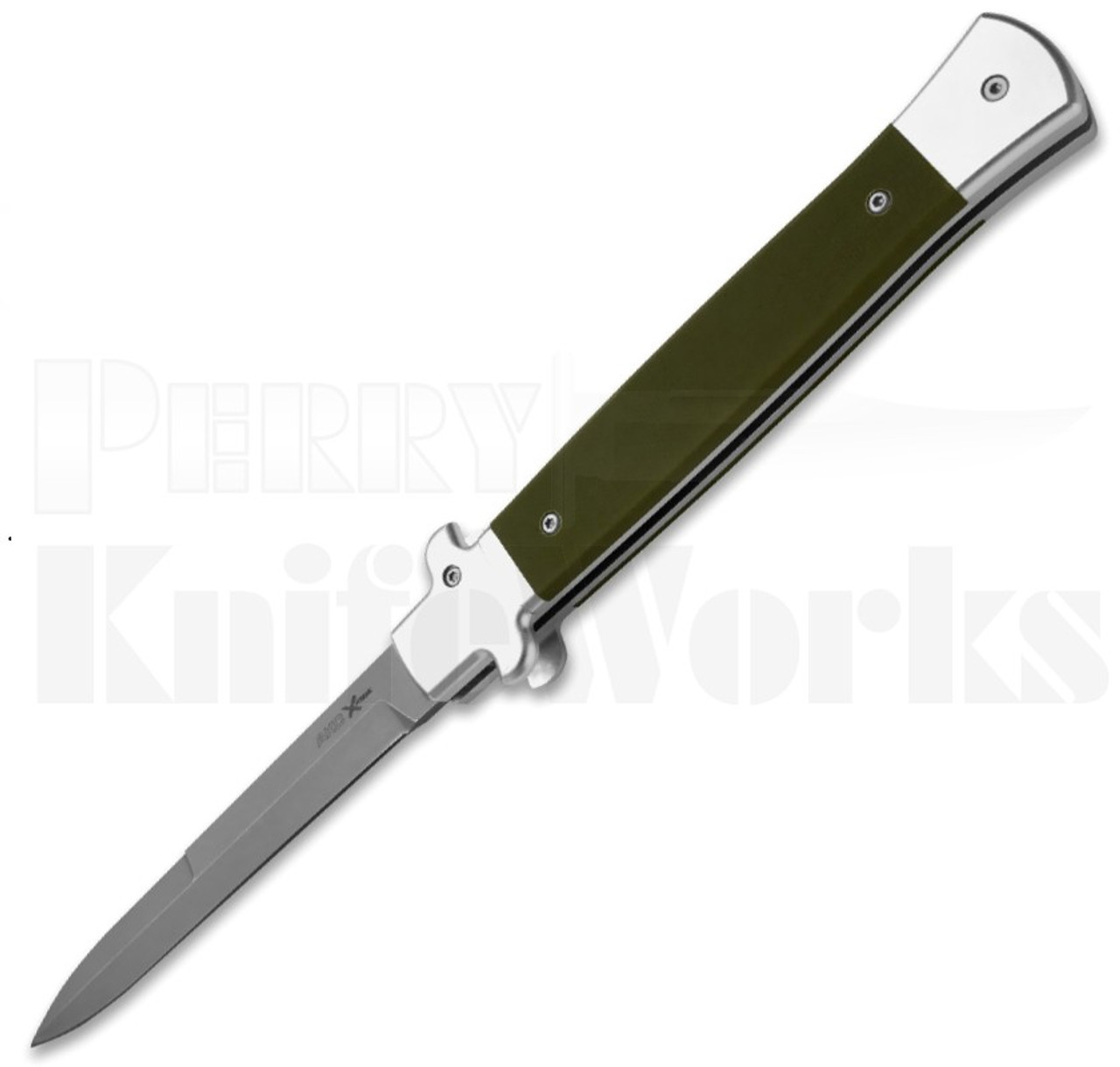 AKC X-treme Shadow 11" Automatic Knife Green l Stonewash Blade l For Sale