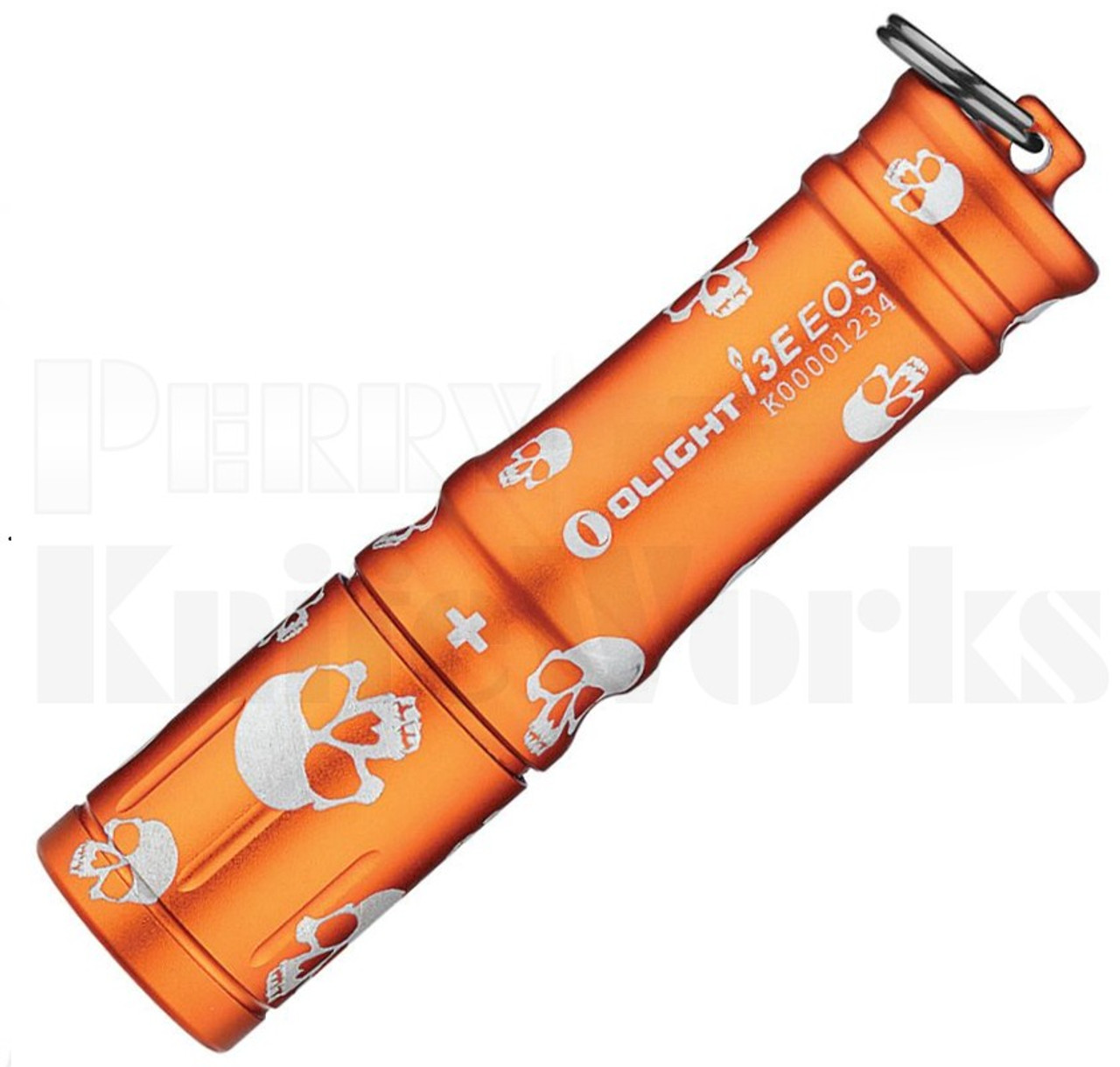 Olight I3E EOS Keychain Flashlight Orange Skull l 90 Lumens