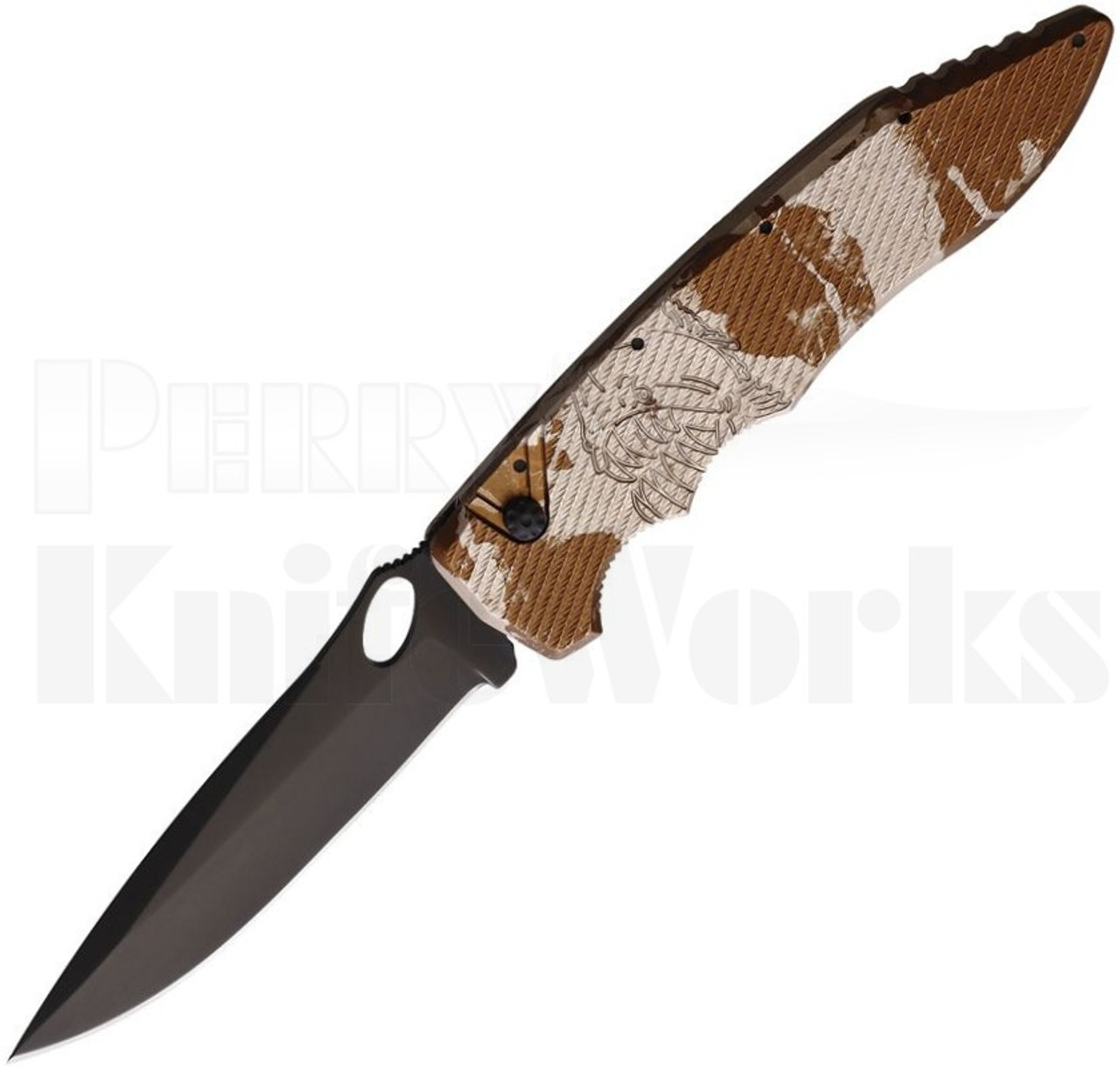 Piranha Predator Automatic Knife Desert Camo l Tactical Black l For Sale
