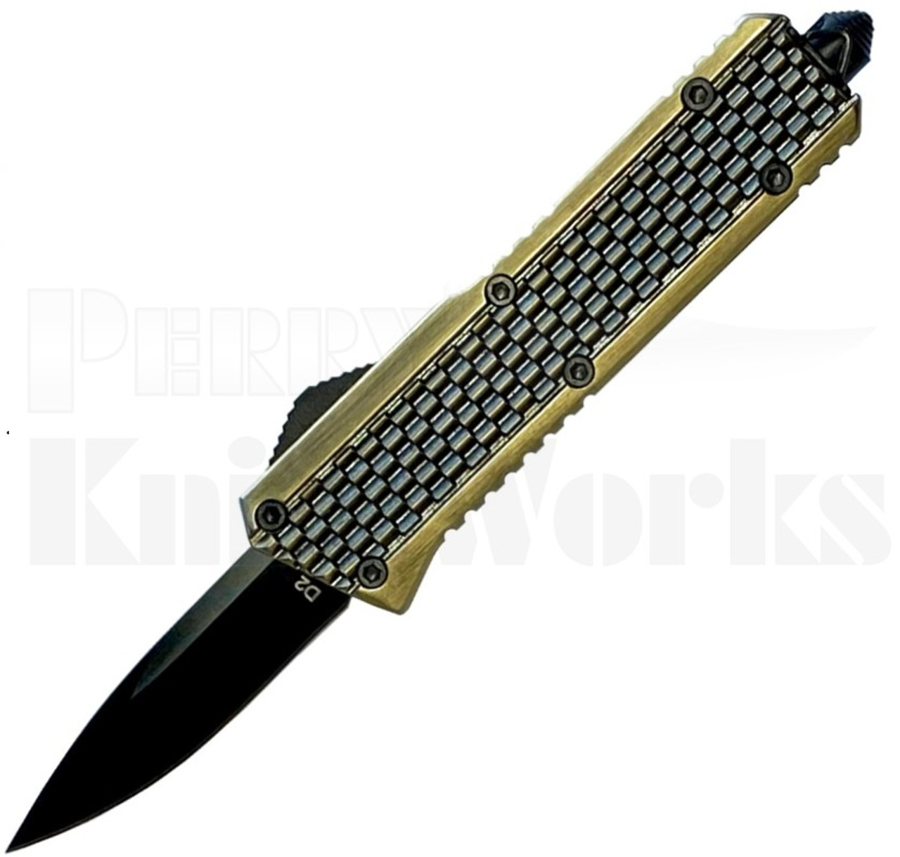 Delta Force Elite Model-B Automatic Knife Brass l 1.9" Blade l For Sale